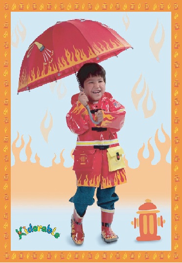 Kidorable raincoat fireman