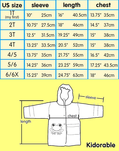 アメリカ　キドラブル　レインコートサイズ